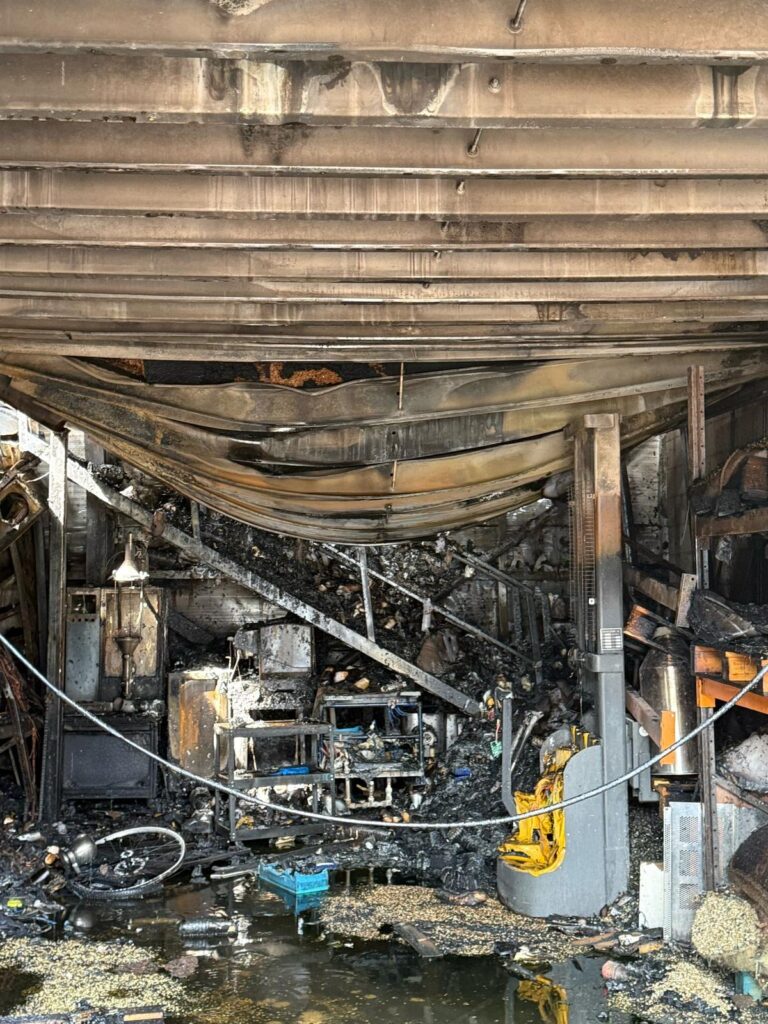 fire at the Roastery